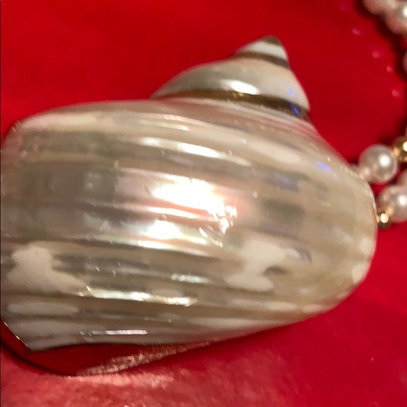 VINTAGE PEARL DOUBLE STRAND SHELL NECKLACE MERMAIDCORE - Picture 3 of 16